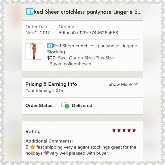 COPY - 🆕Black Sheer crotchless pantyhose Lingerie - Picture 7 of 8